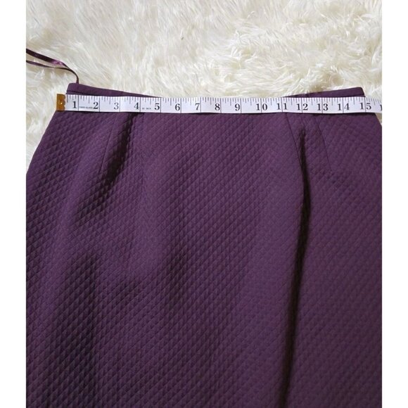Bill Blass Skirt Suit Womens Violet Quilted Circle Pockets 10 Purple NWT Vintage - Picture 6 of 16
